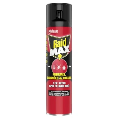 Image de Raid Max Anti Fourmis, Araignées et Cafards 2 en 1 Action Rapide Longue Durée 400 ml