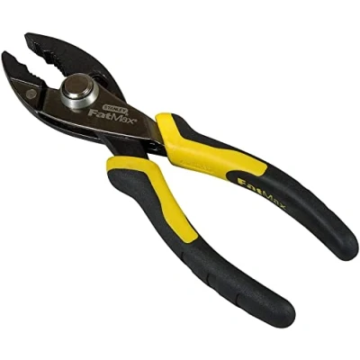 Image de Stanley 0 84 645 Pince 15 Cm Gamme FatMax Mâchoires Renforcées Par Induction Poignée Ergonomique Bi Matière Construction Forgée Bouton Pushlock