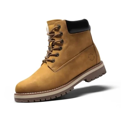 Image de Bruno Marc Bottes de Neige pour Hommes Chaude et Confortable Bottines Hiver avec Doublure en Fausse Fourrure Douce Courte Jaune 42 (EUR) SBSB226M E