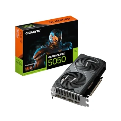 Image de Carte graphique GIGABYTE RTX 5050WF2OC 8GD 8 Go GDDR6 Refroidissement WINDFORCE PCI E 5.0