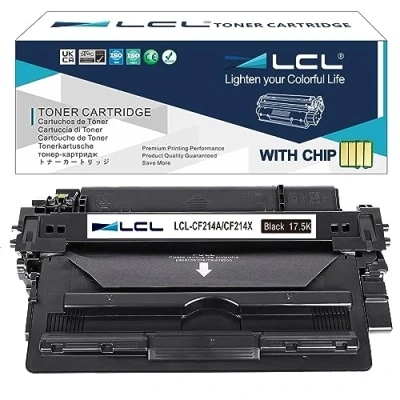 Image de LCL Cartouche de Toner Compatible 14A 14X CF214A CF214X 17500 Pages (1 Noir) Remplacement pour HP Laserjet Enterprise 700/M712dn/M712xh/M725/M712n/M725dn/M725f/M725z