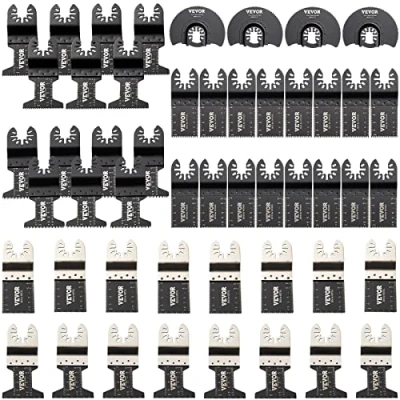 Image de VEVOR Kit Scie à Outil Oscillant 7 Types de Lames Lame Multifonction Oscillante Acier Inoxydable Multi outils Universelles Oscillantes 45 47HRC pour Faciliter le Processus Coupe