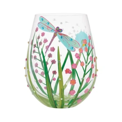 Image de Lolita 6000226 Libellules Bleues Verre à Eau Multicolore 9 x 12 cm