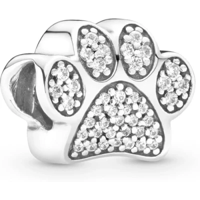 Image de Breloque Pandora Paw en argent avec zircone cubique