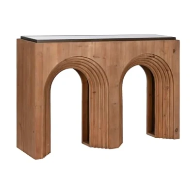 Image de Console HOME ESPRIT Multicolore Verre sapin 122 x 30 80 cm Meuble d’entrée