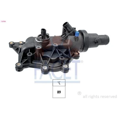 Image de FACET 7.8706 Thermostat d&#039;eau 89 Made in Italy OE Equivalent avec joint d&#039;étanchéite RENAULT: CLIO 3, MEGANE 2, SCENIC 2