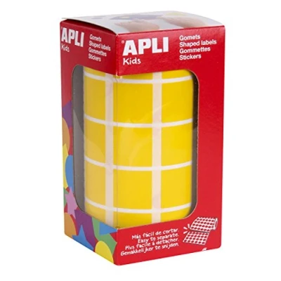 Image de Apli Kids 4875 Rouleau de 1770 gommettes carrés 20 mm Jaune