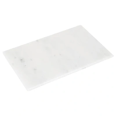 Image de Argon Tableware 1x Blanc 30cm x 20cm Planche à Découper Rectangulaire en Marbre Antidérapant Cuisine Fromage Pain Viande Coupe Portion Comptoir Planches