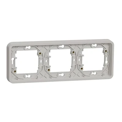 Image de Schneider Electric MUR39109 Mureva Styl Cadre 3 postes horizontal encastré IP55 IK08 blanc