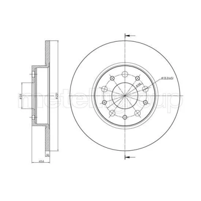 Image de Disque de frein METELLI 23 1486C