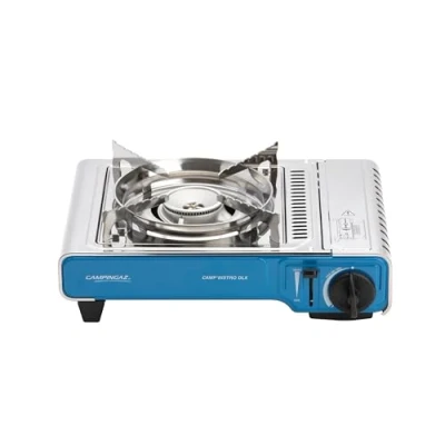 Image de Campingaz Camp Bistro DLX Réchaud à Gaz, Camping Compact Allumage Piézo, Cartouches Robuste Protection Anti Surchauffe et Mallette de Transport, 1 Flamme, Puissance 2200 W