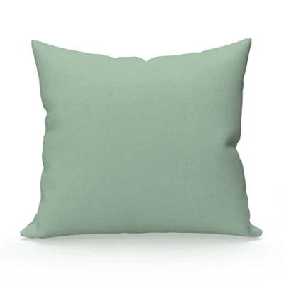 Image de Soleil d&#039;ocre TAIE VP 63X63 Vert Eau Coton