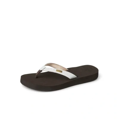 Image de Reef Femme Star Cushion Sassy Flip Flop, Multicolore Sa Brown White Bnw, 42.5 EU