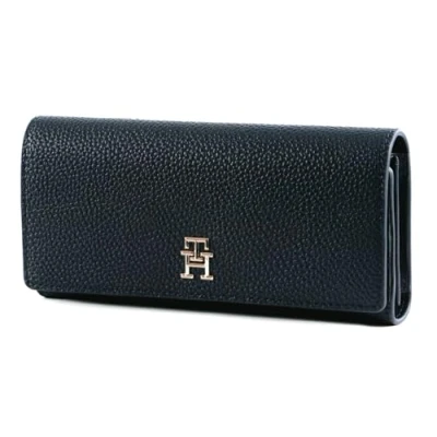 Image de Tommy Hilfiger Emblem FLAP Wallet Portefeuille, Femme, Taille: One Size, Space blue
