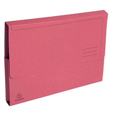 Image de Exacompta Réf. 47676E Paquet de 50 chemises Poche avec soufflet 32 mm Forever® 290 g/m² 100% recyclées et certifiées Ange Bleu dimensions 24 x cm pour format A4 couleur rose
