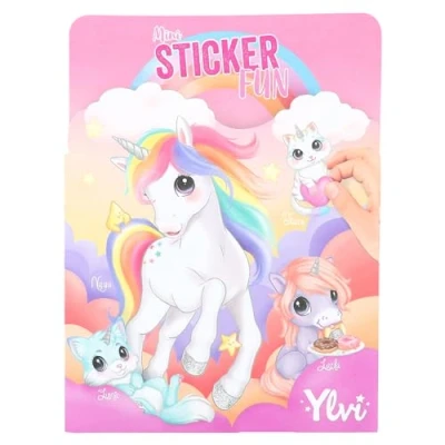Image de Depesche 12466 Ylvi Mini Sticker Fun Livre 12 Pages de Fond à décorer soi même, 7 Feuilles d&#039;autocollants incluses, Multicolor