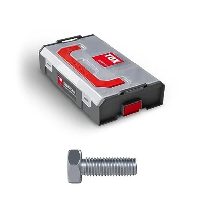Image de TOX L BOXX Mini vis à tête hexagonale M6 Assortiment DIN 933, adaptable individuellement, empilable et encliquetable entre elles, y compris de différentes dimensions, 230 pcs., 094903204