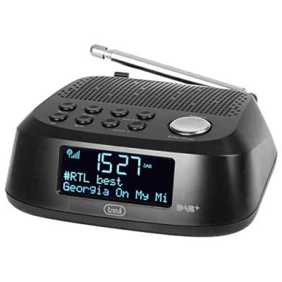 Image de Trevi RC 80D4 Dab, Radio réveil numérique de Table Chevet avec récepteur Dab/Dab+, Fonctions Snooze et Veille, 30 Stations mémorisables Dab/Dab+ FM RDS, Noir