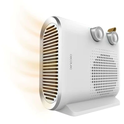 Image de Cecotec Chauffage d&#039;Appoint ReadyWarm 2050 Max Dual Blanc. 2000 W, 2 Niveaux de Puissance, 3 Modes Fonctionnement (Froid/Chaud/Très chaud), Léger, Manuel, Silencieux, Sécurité d&#039;Arrêt Automatique