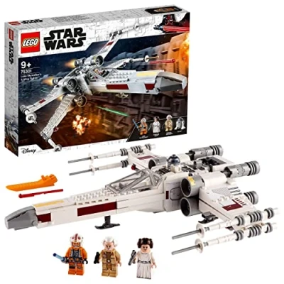 Image de LEGO 75301 Star Wars X Wing Fighter de Luke Skywalker: Jouet Vaisseau Spatial avec Figurines Princesse Leia et Droïde R2 D2, pour Fans La Saga Wars, Cadeau Enfants 9 Ans Plus