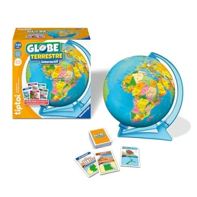 Image de Ravensburger tiptoi® Jeu interactif Globe terrestre Lecteur vendu séparément éducatif électronique, sans écran Dès 7 ans version française 00 191