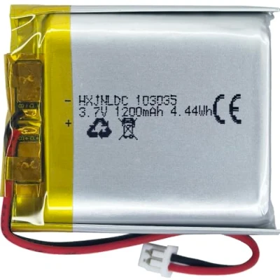 Image de DC 3.7v 1200mah 103035 Batterie Rechargeable au Lithium Polymère pour 3.7 5v électronique avec intégrée 2 Fils et lumière LED