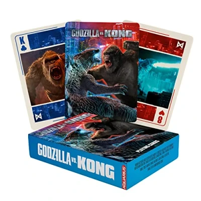 Image de Aquarius Jeu de Cartes Godzilla vs Kong sur Le thème pour Vos Jeux préférés sous Licence Officielle Merchandising et Objets Collection