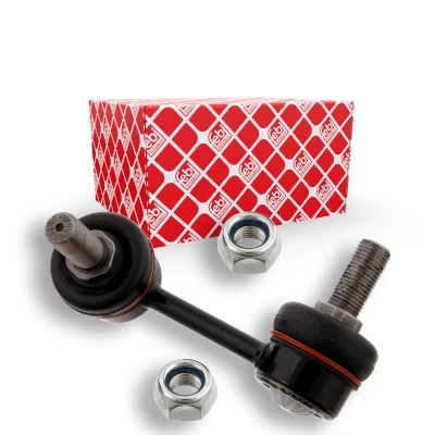 Image de febi BILSTEIN 28665 Biellette de barre stabilisatrice Essieu avant gauche 80 M12 x 1,25 Plus avec écrou autobloquant Acier