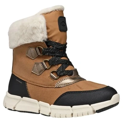 Image de Geox J FLEXYPER Girl B AB Botte de Neige, Whisky Black 1, 38 EU
