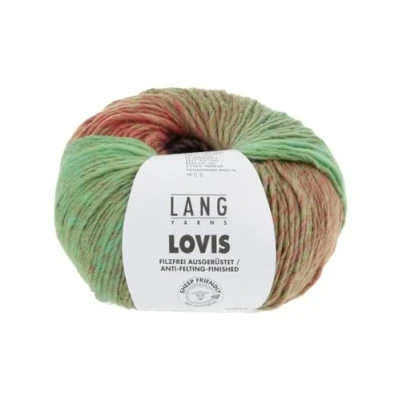 Image de Lang Yarns Lovis 170 m / 50 g Vert/melon Fb. 04