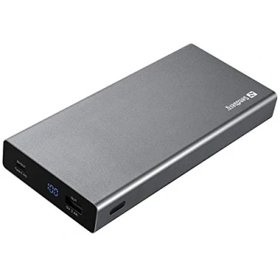 Image de Sandberg Powerbank USB C 100W 20000 Technologie de Charge Rapide Chargeur portatif Double C, A Banque d&#039;alimentation Mobile pour Ordinateurs Portables Mobiles