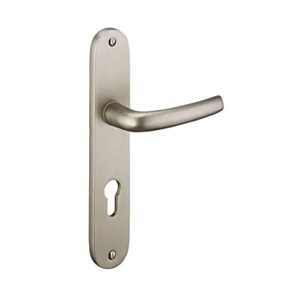 Image de THIRARD Ensemble de poignées pour porte d&#039;entrée Chantilly trou cylindre, carré 7mm, entr&#039;axes 195mm, anodisé inox