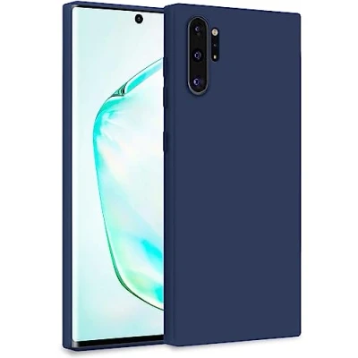 Image de MyGadget Coque pour Samsung Galaxy Note 10 Plus Case TPU Souple &amp; Soft avec Doublure Microfibre Cover Protection Extra Fine Légère Bleu Foncé