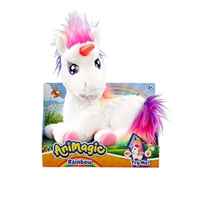 Image de Goliath Animagic Rainbow, Ma Licorne Magique Peluche Interactive À Partir de 2 Ans Effets Sonores et Lumineux Jouet Éducatif pour Enfants avec Fonctions