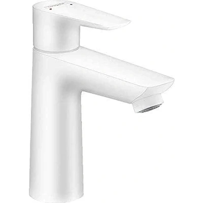 Image de hansgrohe Talis E Mitigeur de lavabo 110, sans tirette ni vidage, blanc mat, 71712700