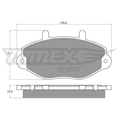 Image de TOMEX brakes TX 11 92 Jeu de plaquettes frein Essieu avant FORD: Transit Mk4 Сamion à Plateau/Сhâssis, Minibus, Van