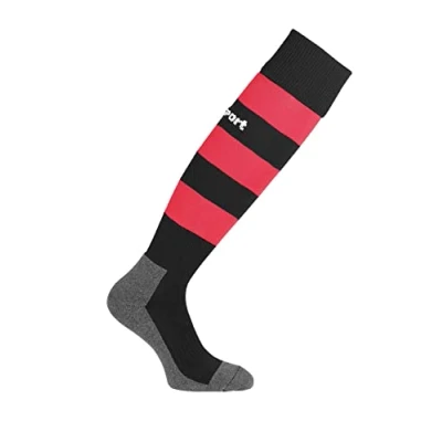 Image de uhlsport Herren Team Pro Essential Stripe Sokker Socken, schwarz/Rot, 41 44 EU