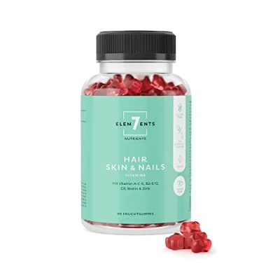 Image de Multivitamines Gummies Gommes aux Fruits pour Cheveux Peau Ongles Complément Alimentaire Naturel Vegan Oursons Gommeux Sans Sucre à base d&#039;Extraits de Plantes Vitamine A C D E B2 Biotine Zinc