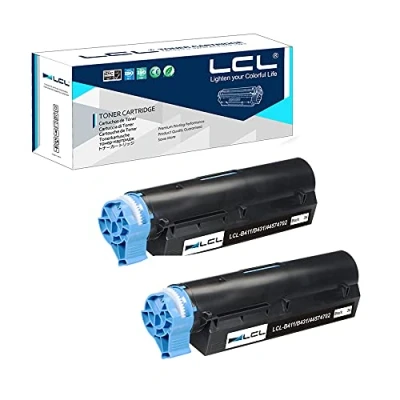 Image de LCL Cartouche de Toner Compatible B411 B431 44574702 3000Pages (2Noir) Remplacement pour OKI B411D B411DN B431D B431DN Plus MB491 MB461 MB471 MB471W