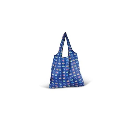 Image de BRISA VW Collection Sac en Polyester Réutilisable Cabas de Courses avec Motif T1 Bus (Bulli Parade/Bleu)