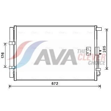 Image de AVA COOLING SYSTEMS KA5229D Condenseur De Clim avec déshydrateur 12,9mm 8,5mm Aluminium 389mm R134a KIA: Soul I (AM) 1.6 CVVT, GDI