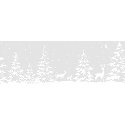 Image de d c fix film fenêtre anti regard électrostatiques bordures Blanc Forêt opaque adhésif et décoratif brise vue cache pour vitre, vitrage, douche 20 cm x 1,5 m