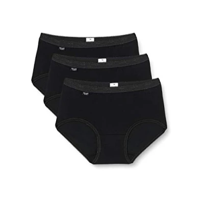 Image de Sloggi Femme Basic+ Midi 3p Culotte, Noir (Black 0004), 38 EU