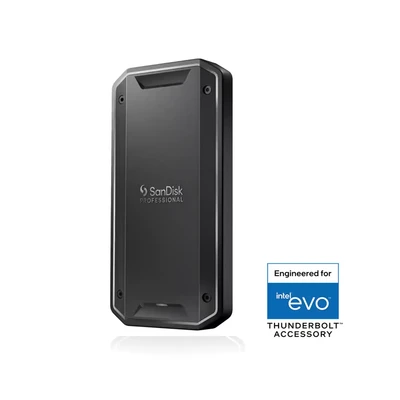 Image de SanDisk Professional 4 to PRO G40 SSD, Disque SSD Portable, jusqu&#039;à 3000 Mo/s, Thunderbolt 3 (40Gbps), USB C (10Gbps), Ultra Robuste IP68, pour la résistance à l&#039;eau et poussière Formaté exFAT