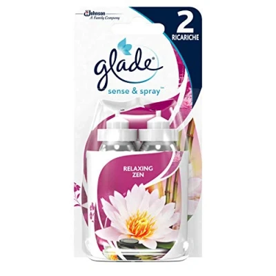 Image de Glade Sense &amp; Spray Recharge Double Parfum Relaxing Zen, 2 recharges de 18 ml [36 ml]