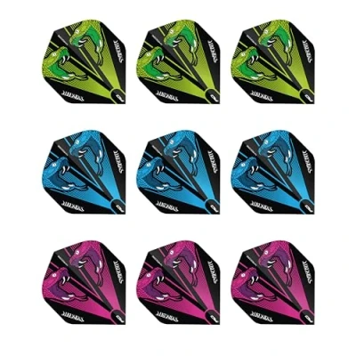 Image de RED DRAGON Peter Wright Snakebite Transparent Pack de sélection Extra Épais Standard Fléchettes Dart Flights