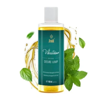 Image de Vibratissimo « Desire Jump » : huile de massage rafraîchissante à la menthe, 100 ml