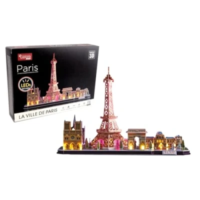 Image de EXPLORA Monuments de Paris Puzzles 3D Lumineux 540052 115 Pièces Monument Historique Niveau 5 sans Colle Ni Ciseaux Jeu Construction Cadeau Maquette À Partir 8 Ans