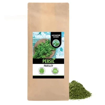 Image de persil frotté (500g), séché doucement, 100% pur et naturel pour la préparation de mélanges d&#039;épices