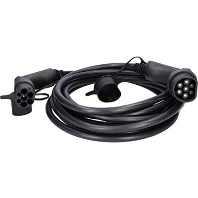 Image de KS Tools 117.7235 Câble de Charge Droit Fin Ouvert/Type 2 11 KW 400 V 16 A 5 mètres